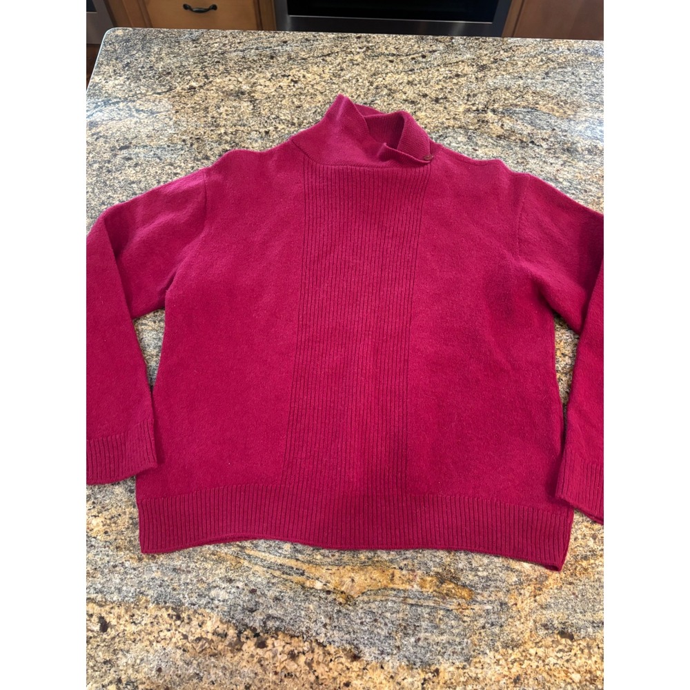 (READ) Pendleton Woolen Mills 100% Virgin Wool Burgundy Mock‎ Neck Sweater Large